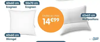 b&m Oreiller au choix offre