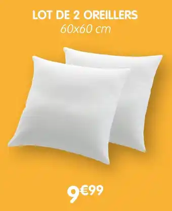 b&m Lot de 2 oreillers offre