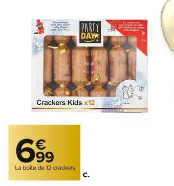 Boîte de 12 crackers de noël pour enfants