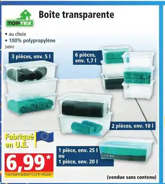 Norma Boite Transparente offre
