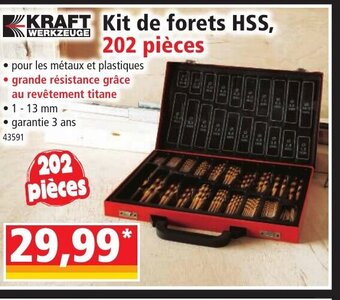 Norma Kit De Forets HSS, 202 Pieces offre