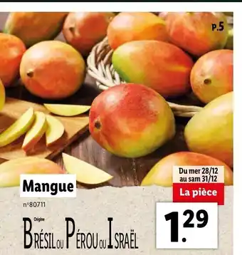 Lidl Mangue offre