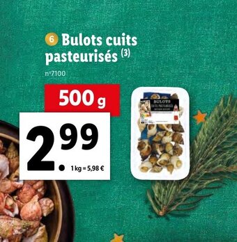 Lidl Bulots Cuits Pasteurises offre