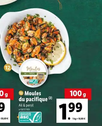 Lidl Moules Du Pacifique offre