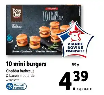 Lidl 10 Mini Burgers offre
