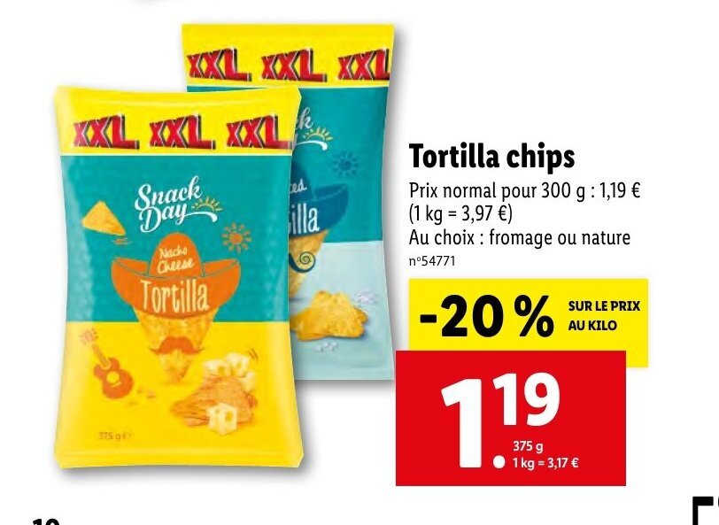 Promo Tortilla Chips chez Lidl
