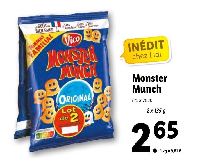 Promo Monster Munch chez Lidl