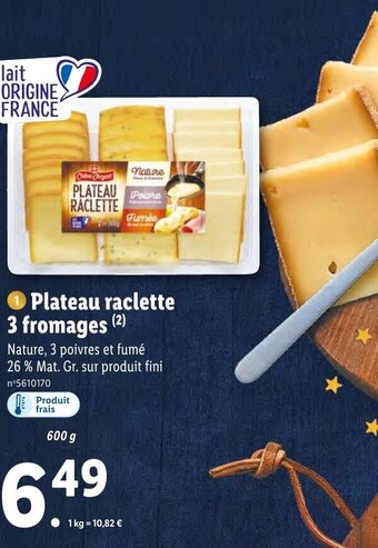 Lidl Plateau Raclette 3 Fromages offre