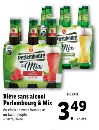 Lidl Biere Sans Alcool Perlembourg & Mix offre
