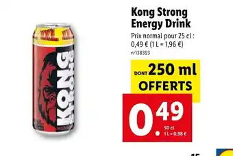 Lidl Kong Strong Energy Drink offre