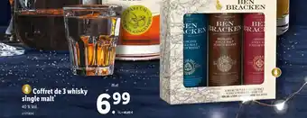 Lidl Coffret De 3 Whisky Single Malt offre