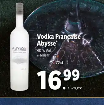 Lidl Vodka Francaise Abysse offre