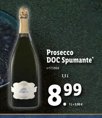 Lidl Prosecco Doc Spumante offre