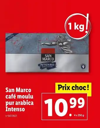 Lidl San Marco Cafe Moulu Pur Arabica Intenso offre