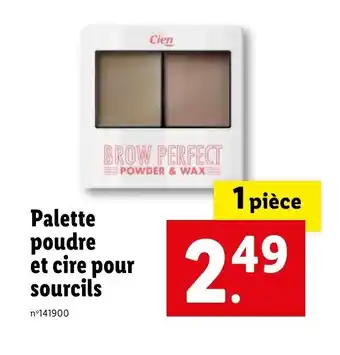 Lidl Palete Poudre Et Cire Pour Sourcils offre