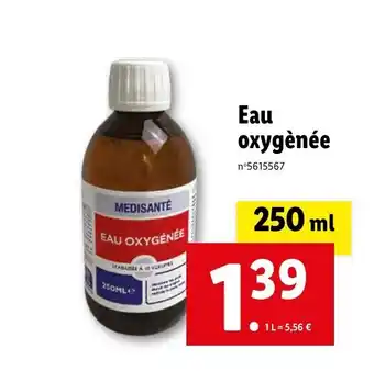 Lidl Eau Oxygenee offre
