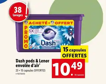 Lidl Dash Pods & Lenor Envolee d'Air offre
