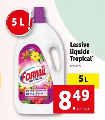 Lidl Lessive Liquide Tropical offre