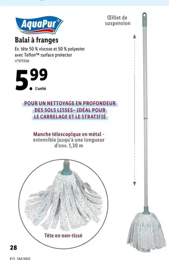 Lidl Balai A Franges offre