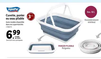 Lidl Cuvette, Panier Ou Seau Pliable offre