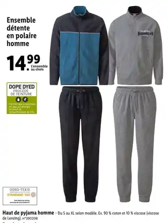 Lidl Ensemble Detente En Polaire Hmme offre
