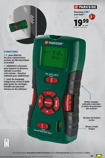Lidl Detecteur Avec Laser offre