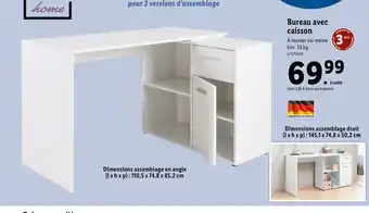 Lidl Bureau Avec CAISSON offre