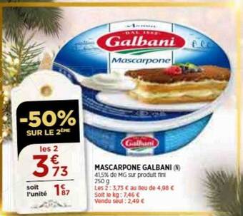 Bi1 Mascarpone galbani offre