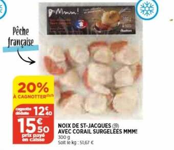Bi1 Noix de st-jacques avec corail surgelées mmm! offre