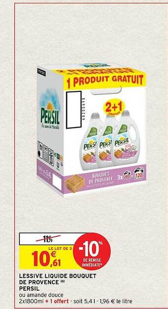 Intermarché Lessive liquide bouquet de provence persil offre