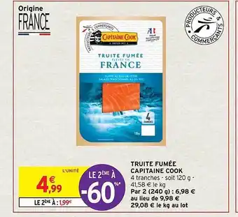 Intermarché Truite fumée capitaine cook offre