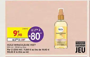 Intermarché Express Huile miraculeuse veet offre