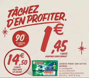Intermarché Express Lessive pods+ 24d active ariel offre