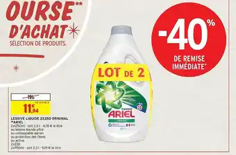 Intermarché Express Lessive liquide 2x25d original ariel offre