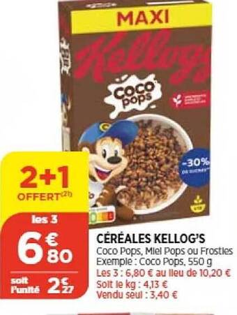 Maximarché Céréales kellogg's offre