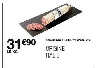 Monoprix Saucisson à la truffe d'été 2% offre