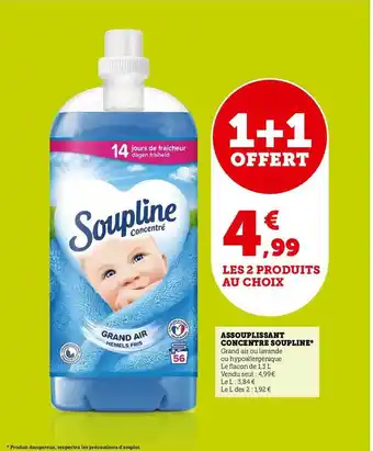 Super U Assouplissant concentré soupline offre