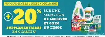 Super U Lessives et soin du linge offre