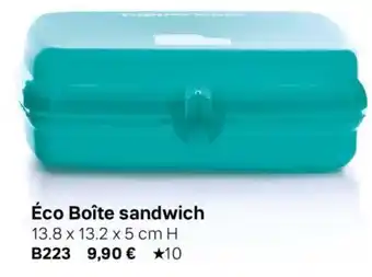 Tupperware Éco Boîte Sandwich offre