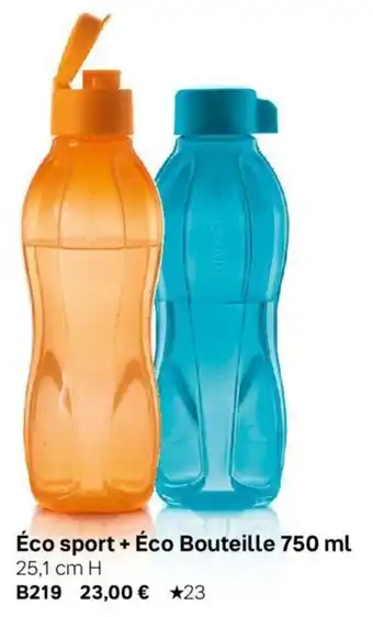 Tupperware Éco Sport + Éco Bouteille 750 mL offre
