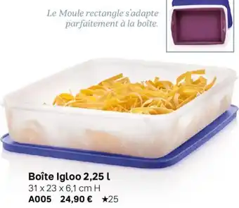 Tupperware Boîte Igloo 2,25 L offre