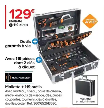 Castorama Mallette +119 Outils offre