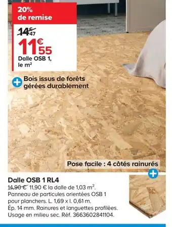 Castorama Daille OSB 1 RL4 offre