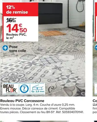 Castorama Rouleau PVC Carcassone offre