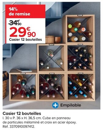 Castorama Casier 12 Bouteilles offre