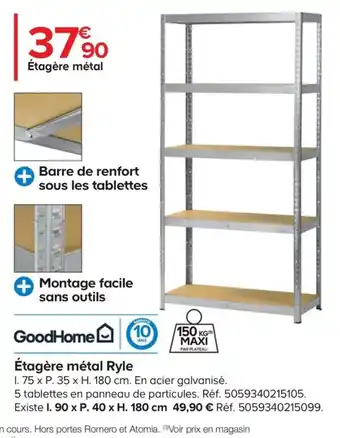 Castorama Étagère Metal Ryle offre