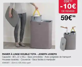 Costco Panier a Linge Double Tota Joseph Joseph offre