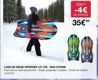 Luge de Neige Vipernex 127cm SNO-Storm