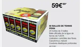 60 Balles de Tennis Penn