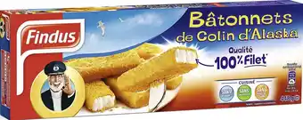 Casino Supermarchés Bâtonnets de Colin d’Alaska surgelés 100% Fillet Findus offre